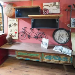 Soggiorno completo Parete soggiorno  vintage legno recicle india  di Outlet etnico in stile moderno a prezzi convenienti