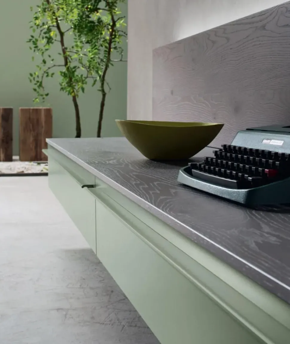 Soggiorno completo Sa 1551 Maronese in laccato opaco a prezzo Outlet