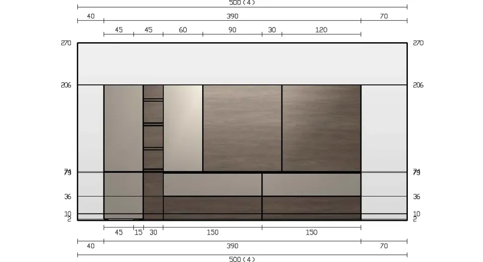Soggiorno completo Sm003 di Imab in stile design a prezzi convenienti