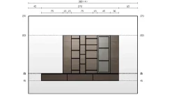 Soggiorno completo Sm005 di Imab in laminato materico a prezzo scontato
