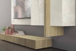 Soggiorno completo Soggiorno moderno  minimal  vintage in offerta  di Outlet etnico in laminato materico a prezzo Outlet