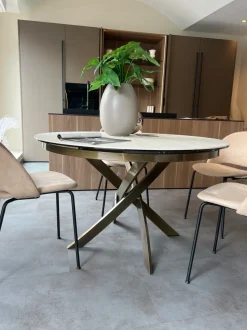 Tavolo Barone  Bontempi in ceramica Rotondo allungabile scontato 35%