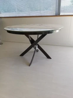 Tavolo Barone Bontempi in ceramica Rotondo allungabile