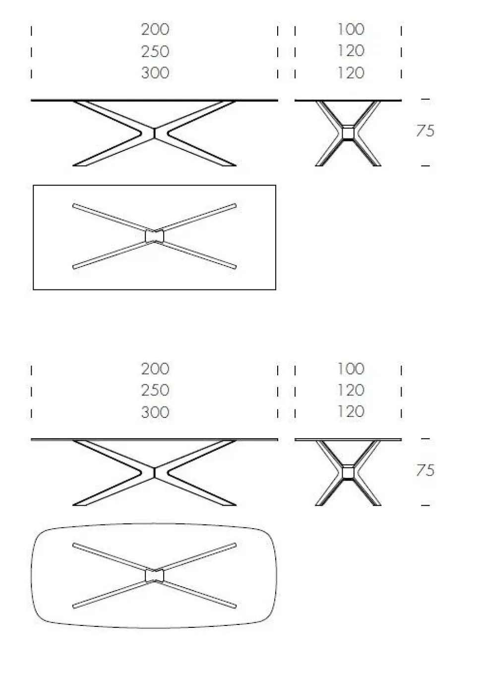 Tavolo Blade glass Tonin casa a prezzo ribassato