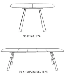 Tavolo con piano in altri materiali quadrato di Easyline a PREZZO OUTLET