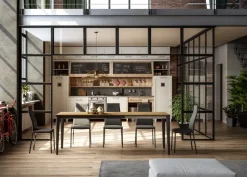 Tavolo con piano in legno rettangolare di Easyline a PREZZO OUTLET