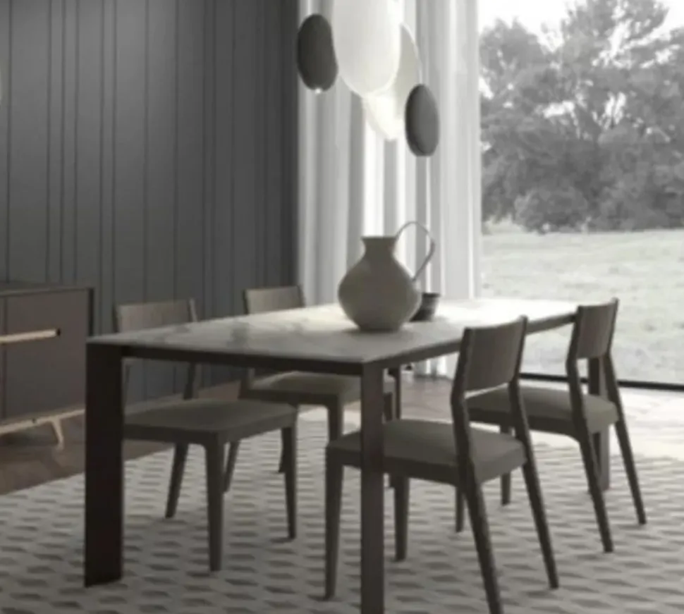 Tavolo con piano in marmo rettangolare di Artigianale a PREZZO OUTLET