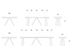 Tavolo consolle modello Ventaglio Tonin casa a prezzo scontato