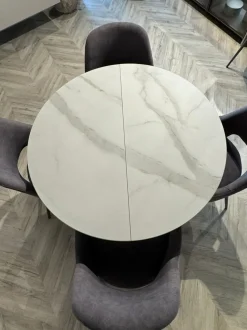 Tavolo in ceramica rotondo Fahrenheit round at109 105 Altacom in offerta outlet