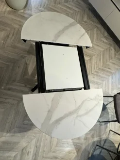 Tavolo in ceramica rotondo Fahrenheit round at109 105 Altacom in offerta outlet