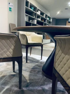 Tavolo in ceramica rotondo Dolly Tonin casa in offerta outlet