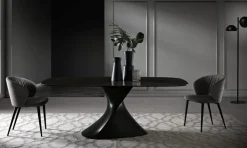 Tavolo in ceramica sagomato Tavolo luxury vetroceramica calacatta o nero greco  Md work in offerta outlet