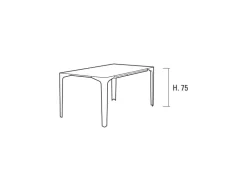 Tavolo in laminato rettangolare Ettore La primavera a prezzo ribassato