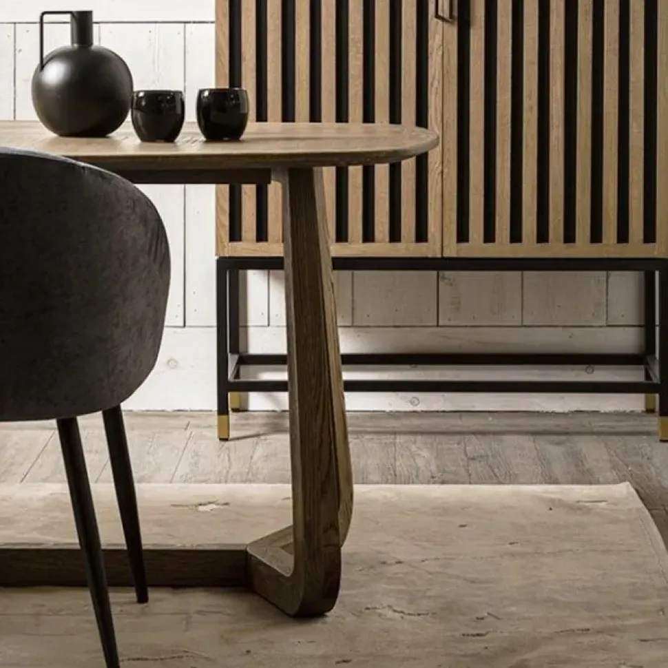 Tavolo in legno ellittico Ellisse db007478 Dialma brown in offerta outlet