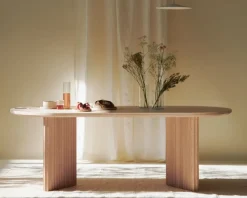 Tavolo in legno ovale Basalto b 200 Dale a prezzo ribassato