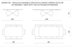 Tavolo in legno rettangolare Tavolo allungabile impiallacciato luxury  Md work in offerta outlet