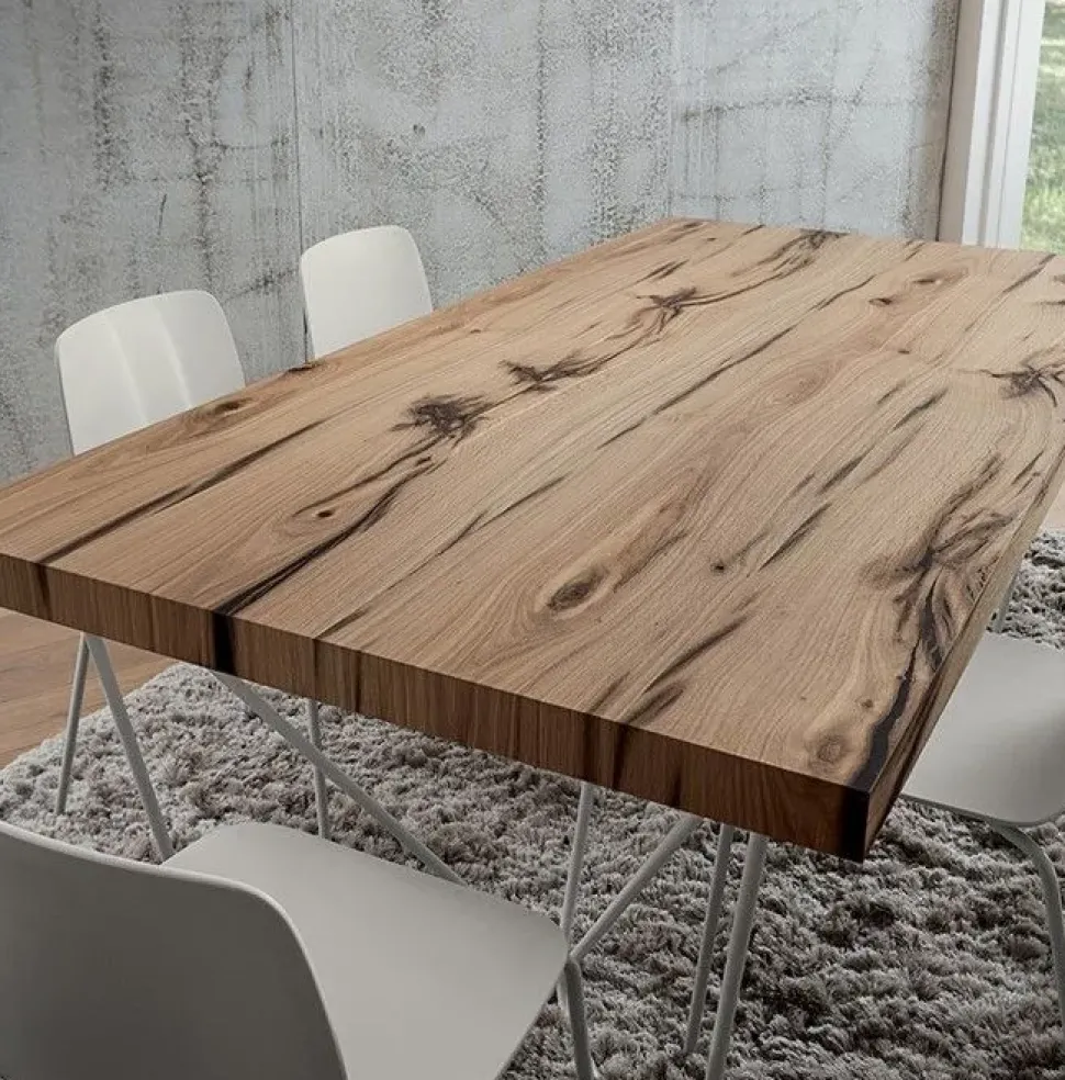 Tavolo in legno rettangolare Denis * La primavera in offerta outlet