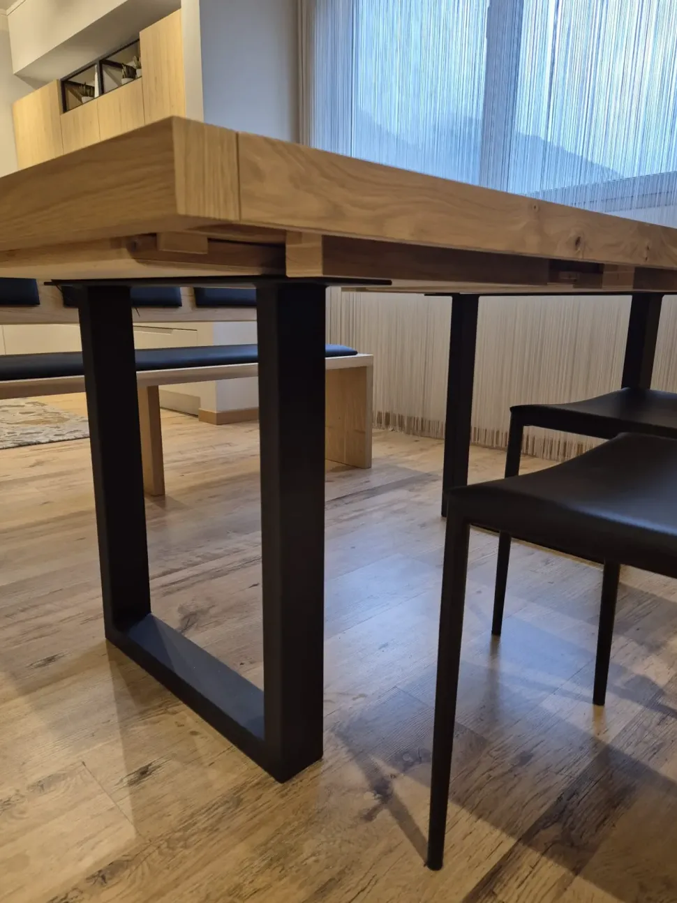 Tavolo in legno rettangolare Rovere Artigianale in offerta outlet