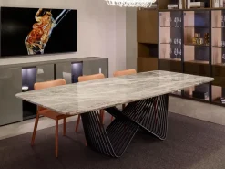 Tavolo in marmo rettangolare Board outlet Diotti.com a prezzo ribassato