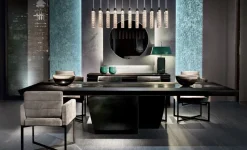 Tavolo in marmo rettangolare Tavolo luxury legno e marmo  Md work in offerta outlet