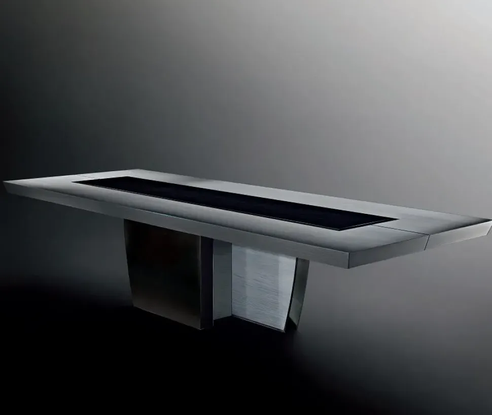 Tavolo in marmo rettangolare Tavolo luxury legno e marmo Md work in offerta outlet