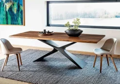 Tavolo in vetro ellittico Nexus * Midj in offerta outlet