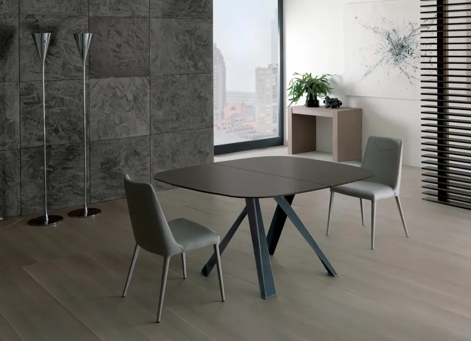 Tavolo in vetro quadrato Bombo allungabile Ozzio a prezzo scontato