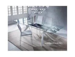 Tavolo in vetro rettangolare Tokio * La seggiola in offerta outlet