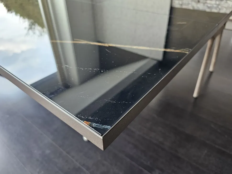 Tavolo in vetro rettangolare Random marble Ozzio a prezzo scontato