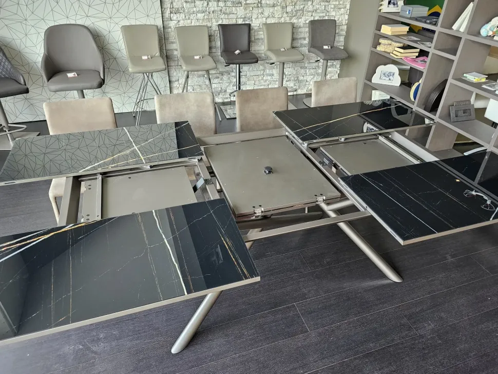 Tavolo in vetro rettangolare Random marble Ozzio a prezzo scontato