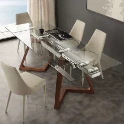 Tavolo in vetro rettangolare Gaudi * La seggiola in offerta outlet