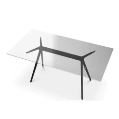 Tavolo in vetro rettangolare Tavolo baguette 90x180 piano in cristallo magis Magis in offerta outlet