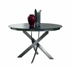 Tavolo in vetro rotondo Barone Bontempi in offerta outlet