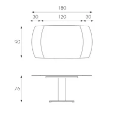 Tavolo Kyoto Stones in vetro allungabile, sconto 36%. Perfetto per l'architetto moderno.