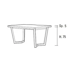 TAVOLO Md work Rovere  naturale scortecciato  SCONTATO a PREZZI OUTLET