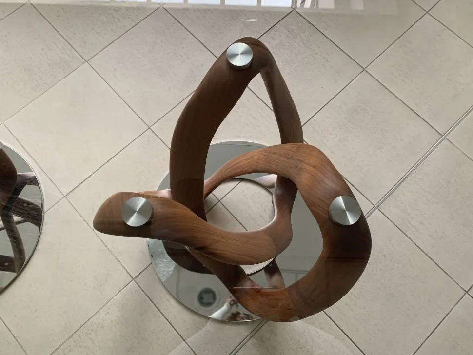 Tavolo ovale in vetro Infinity di Porada in Offerta Outlet