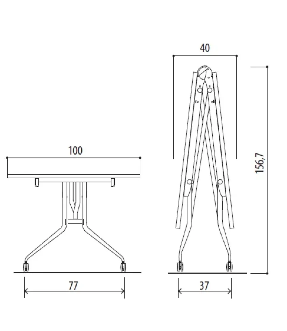 Tavolo Piego Las mobili in legno Pieghevole scontato 30%