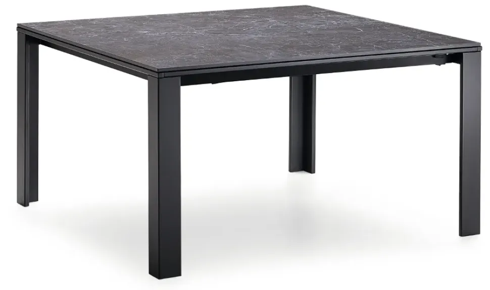 TAVOLO QUADRATO 140X140 ALLUNGABILE CRISTALCERAMICA MARMO GRECO