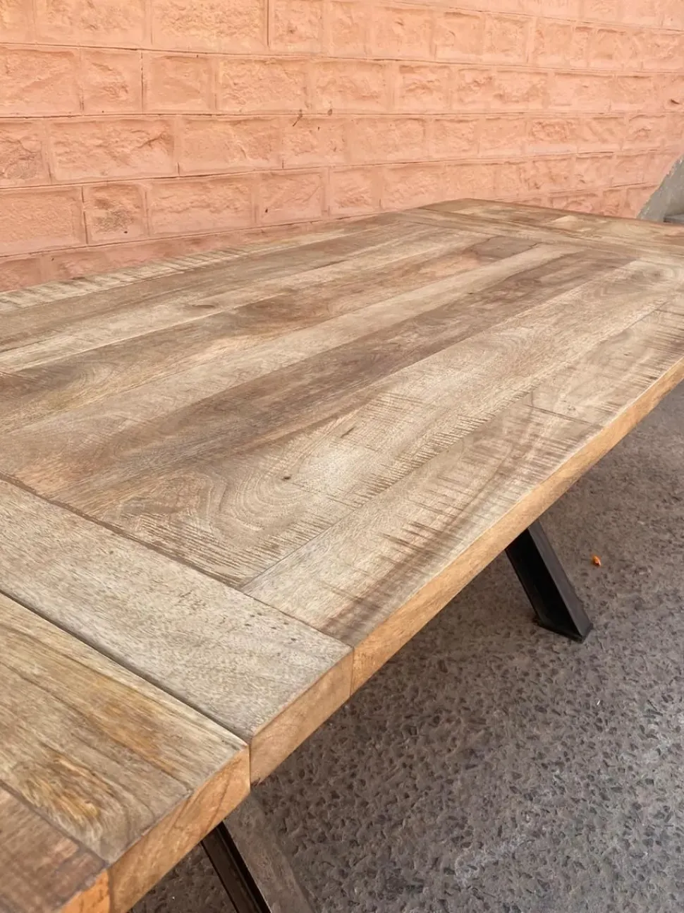 Tavolo rettangolare a cavalletto Tavolo industrial gambe ferro/legno in offerta Outlet etnico scontato