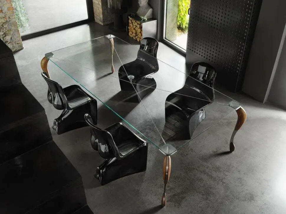 Tavolo rettangolare a quattro gambe Tutù Horm scontato