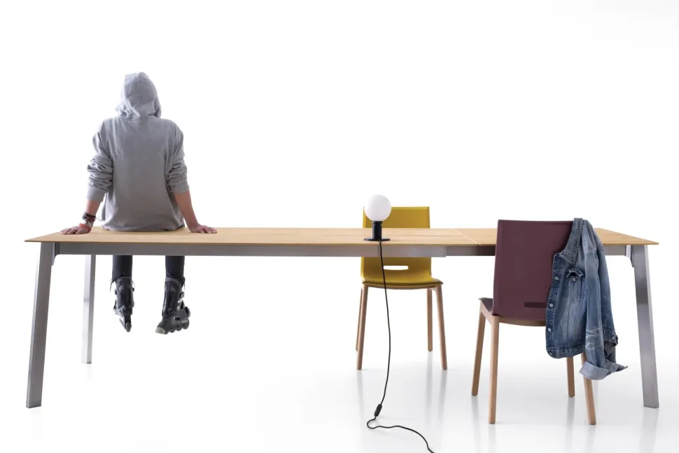 Tavolo rettangolare a quattro gambe Tavolo krono 140 basic Point house scontato