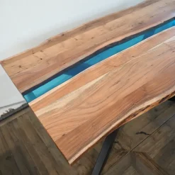 Tavolo rettangolare allungabile Tavolo teak e resina l allungabile  Nuovi mondi collection