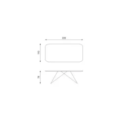 Tavolo rettangolare allungabile Thanos Stones