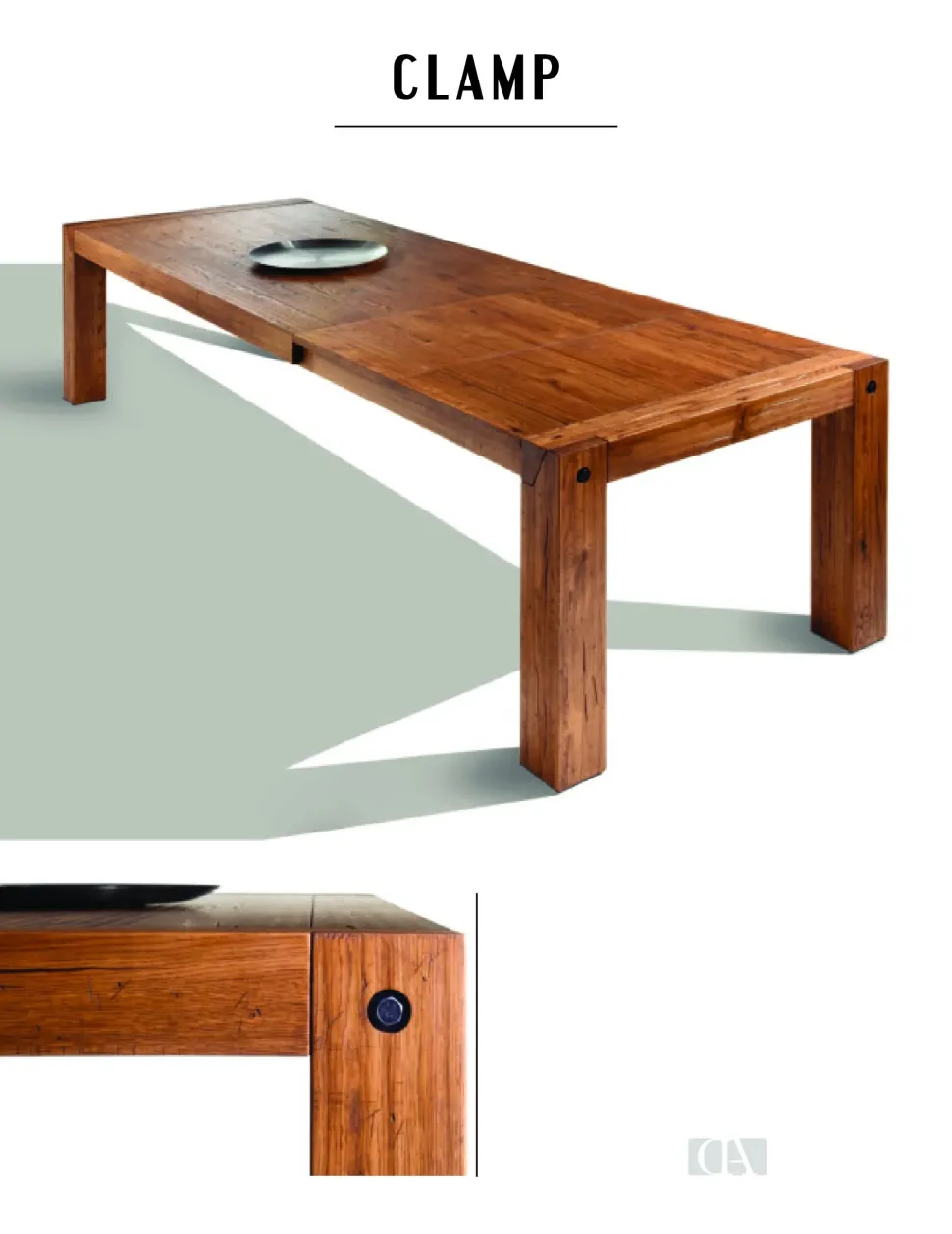 Tavolo rettangolare Clamp Domus arte scontato del 36%