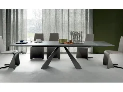 Tavolo rettangolare con basamento centrale Eliot Cattelan scontato