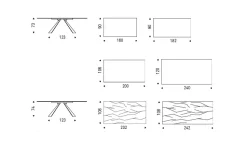 Tavolo rettangolare con basamento centrale Eliot Cattelan scontato