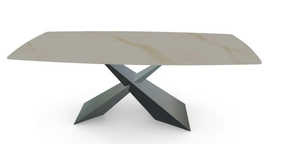 Tavolo rettangolare in ceramica Ship di Zamagna in Offerta Outlet