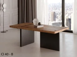 Tavolo rettangolare in legno Caracas di Le fablier in Offerta Outlet