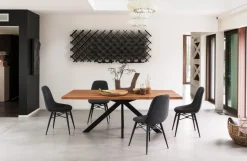 Tavolo rettangolare in legno Cross di Collezione esclusiva in Offerta Outlet