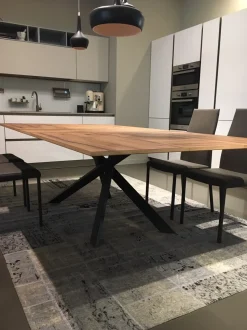 Tavolo rettangolare in legno 4x4 di Ozzio in Offerta Outlet